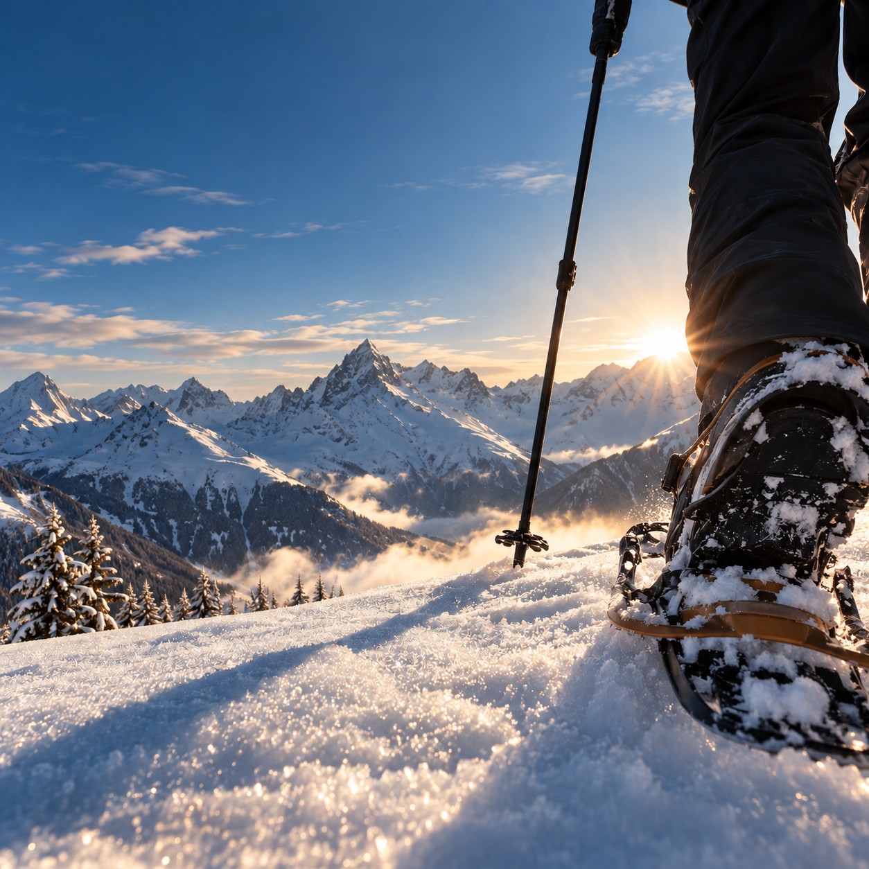 SNOWSHOEING